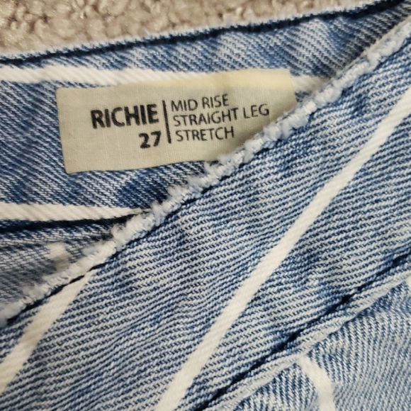 Buffalo David Bitton Blue Striped Ankle Jeans - Picture 4 of 9